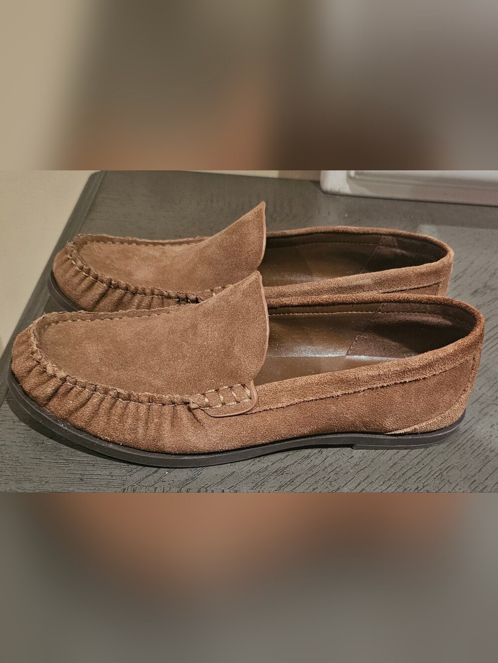 Nine West Brown Suede Slip-On Women Loafers Size 7
